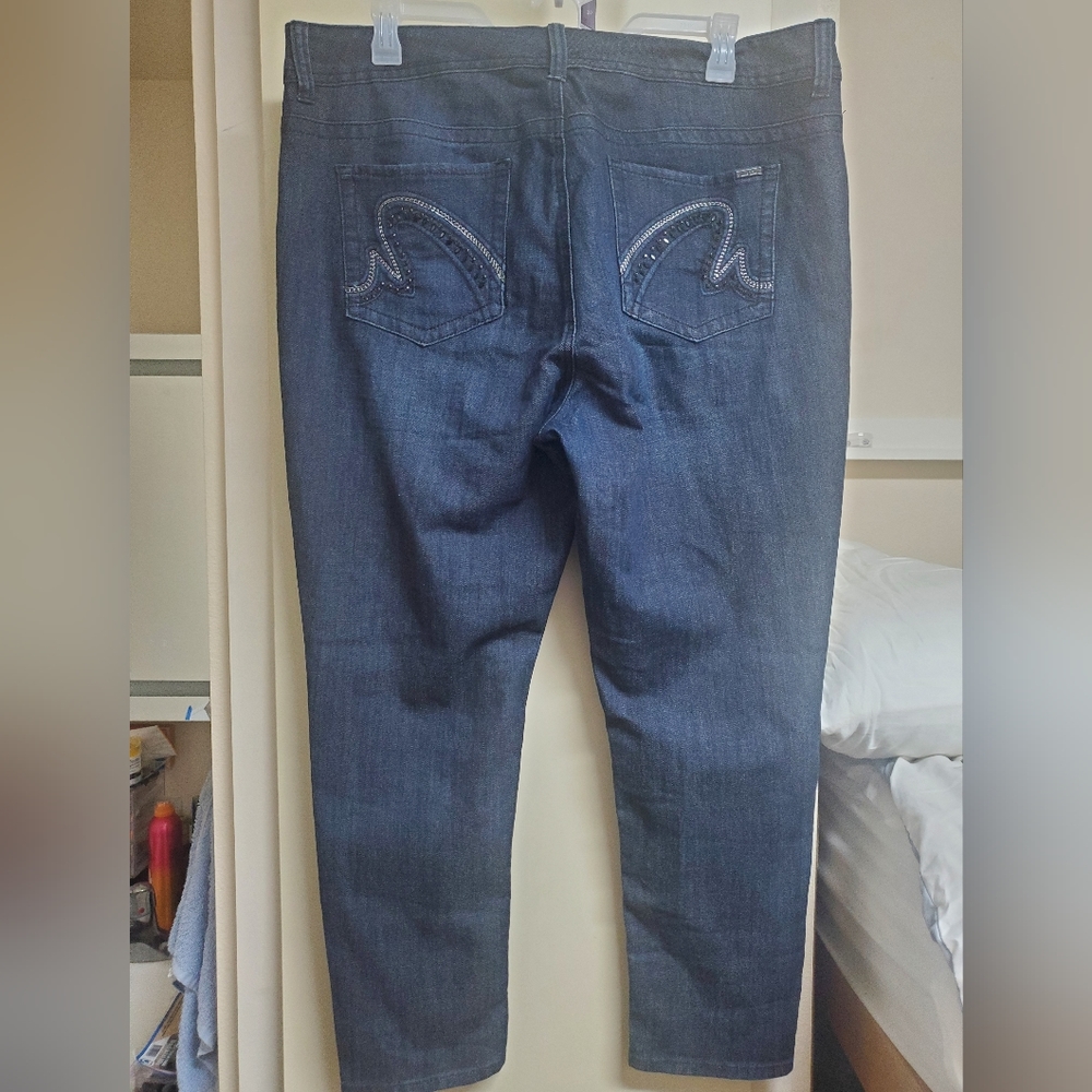 Melissa McCarthy seven7 slimming skinny jeans embellished